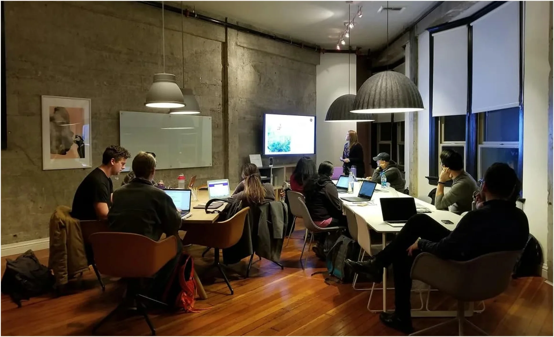 Team members collaborating in a meeting